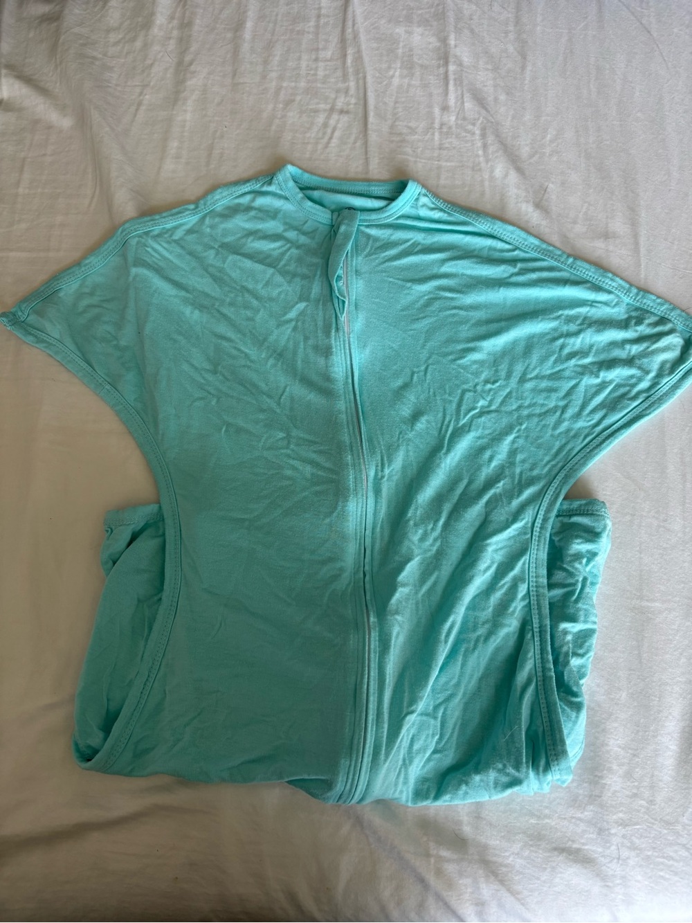 Sleeping Baby Zipadee Zip Bamboo Sleep Sack Teal Size Small 4-8 Months